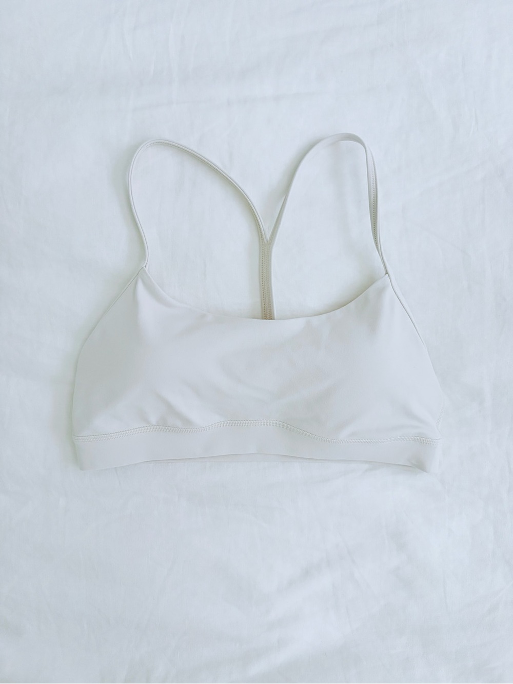 Lululemon Flow Y Bra in Bone Sz S